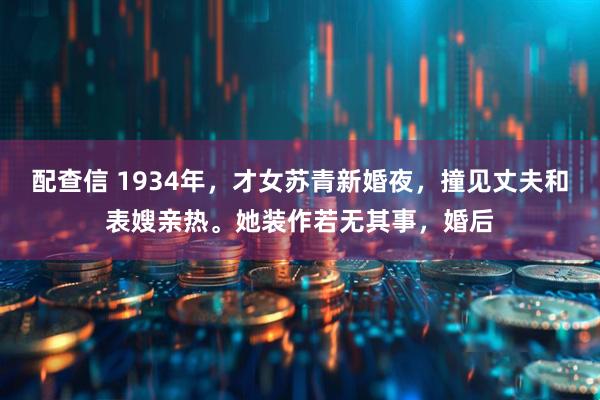 配查信 1934年，才女苏青新婚夜，撞见丈夫和表嫂亲热。她装作若无其事，婚后