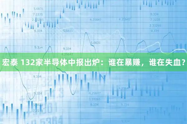 宏泰 132家半导体中报出炉：谁在暴赚，谁在失血？